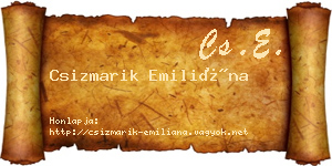 Csizmarik Emiliána névjegykártya